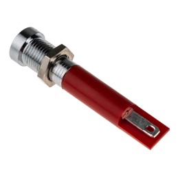 1 pcs - RS PRO Red Panel Mount Indicator, 12V dc, 8mm Mounting Hole Size, Solder Tab Termination