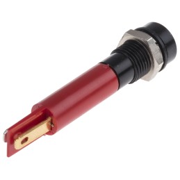 1 pcs - RS PRO Red Panel Mount Indicator, 8mm Mounting Hole Size, Solder Tab Termination, IP67