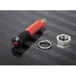 1 pcs - RS PRO Red Panel Mount Indicator, 24V dc, 6mm Mounting Hole Size, Solder Tab Termination