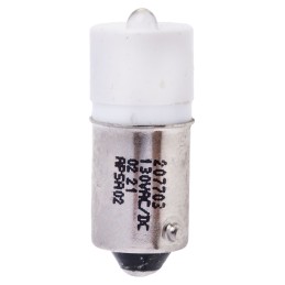 1 pcs - RS PRO White LED Indicator Lamp, 130V ac/dc, BA9s Base, 10mm Diameter, 710mcd