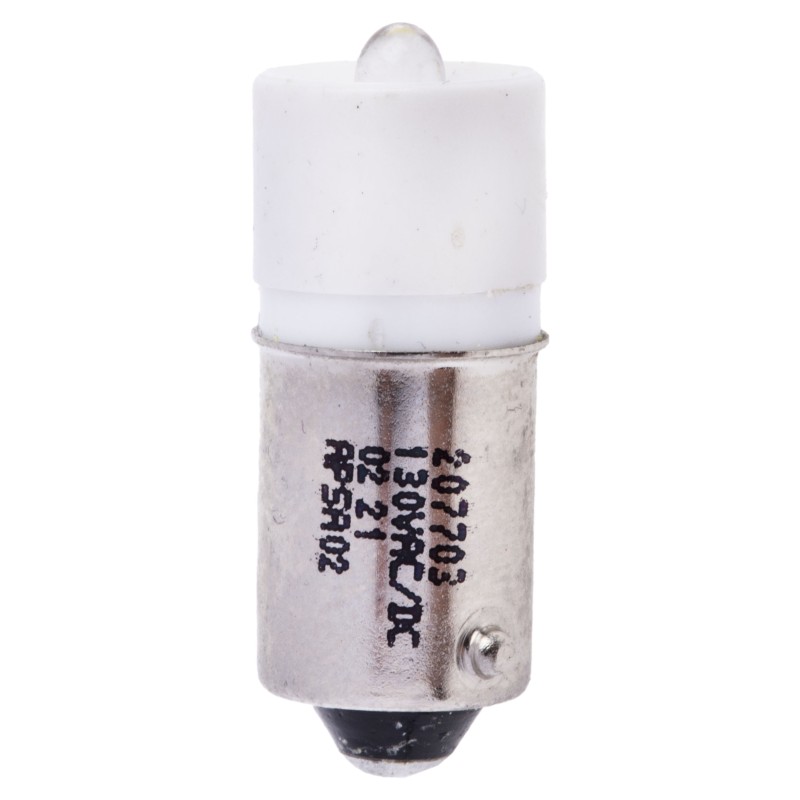 1 pcs - RS PRO White LED Indicator Lamp, 130V ac/dc, BA9s Base, 10mm Diameter, 710mcd