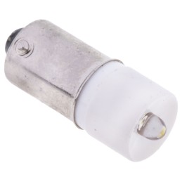 1 pcs - RS PRO White LED Indicator Lamp, 130V ac/dc, BA9s Base, 10mm Diameter, 710mcd