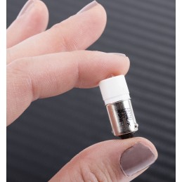 1 pcs - RS PRO White LED Indicator Lamp, 130V ac/dc, BA9s Base, 10mm Diameter, 710mcd