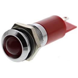 1 pcs - RS PRO Red Panel Mount Indicator, 12V, 14mm Mounting Hole Size, IP67