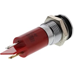 1 pcs - RS PRO Red Panel Mount Indicator, 12V, 14mm Mounting Hole Size, IP67