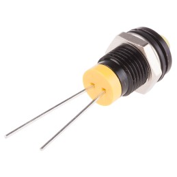 1 pcs - RS PRO Yellow Panel Mount Indicator, 2V dc, 8mm Mounting Hole Size, IP67