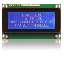 1 pcs - Midas MC42004A6W-BNMLW-V2 Alphanumeric LCD Display White, Transmissive