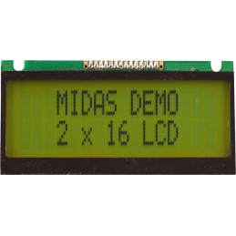1 pcs - Midas MC21605FA6WE-SPTLY Alphanumeric LCD Alphanumeric Display, 2 Rows by 16 Characters