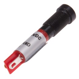 1 pcs - RS PRO Red Panel Mount Indicator, 12V dc, 6mm Mounting Hole Size, Solder Tab Termination