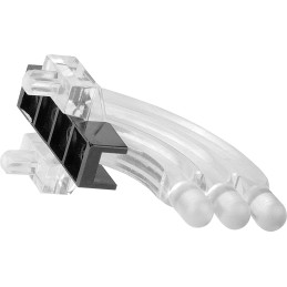 100 pcs - 1276.1003 MENTOR, PCB Mounted 3-Way Right Angle LED Light Pipe, Tri-Level-Row Clear Dome Lens