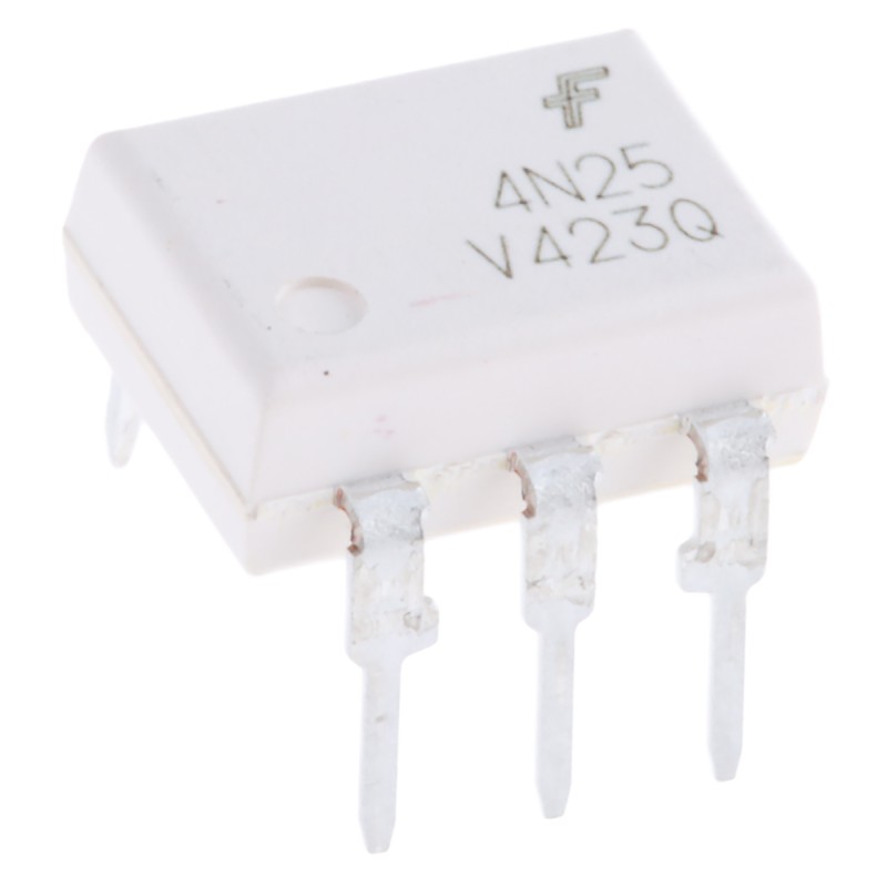 1000 pcs - onsemi, 4N25VM DC Input Transistor Output Optocoupler, Through Hole, 6-Pin DIP