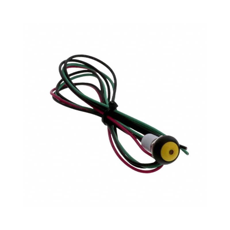 25 pcs - TE Connectivity PB6 Series Illuminated Push Button Switch, (On)-Off, Panel Mount, SPST - NO, Yellow LED, 50 V dc, 125V