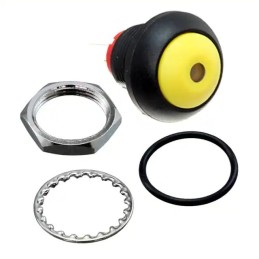 25 pcs - TE Connectivity PB6 Series Illuminated Push Button Switch, (On)-Off, Panel Mount, SPST - NO, White LED, 50 V dc, 125V