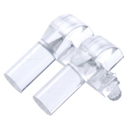 25 pcs - 515-1071F Dialight, PCB Mounted 2-Way Right Angle LED Light Pipe, Clear Round Lens