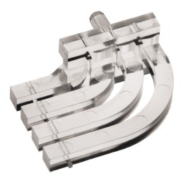 25 pcs - 515-1023F Dialight, PCB Mounted 4-Way Right Angle LED Light Pipe, Quad-Level-Row Clear Square Lens