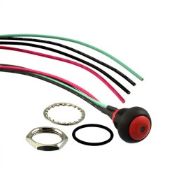 25 pcs - TE Connectivity PB6 Series Illuminated Push Button Switch, (On)-Off, Panel Mount, SPST - NO, Red LED, 50 V dc, 125V ac