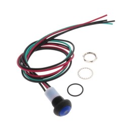 25 pcs - TE Connectivity PB6 Series Illuminated Push Button Switch, (On)-Off, Panel Mount, SPST - NO, Blue LED, 50 V dc, 125V