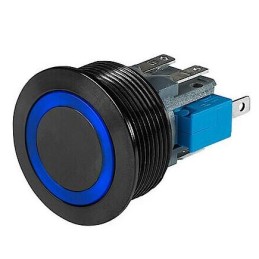 10 pcs - Schurter MSM illuminated Series Illuminated Push Button Switch, Momentary, Panel Mount, SPDT, Blue LED, 30V dc, IP40