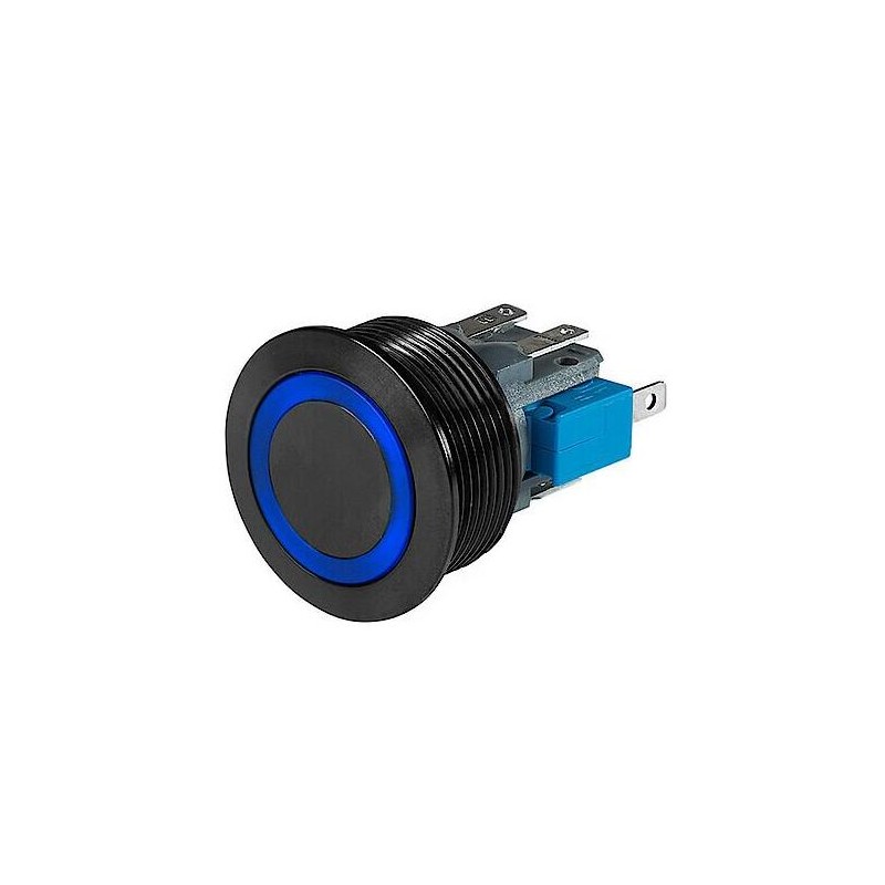 10 pcs - Schurter MSM illuminated Series Illuminated Push Button Switch, Momentary, Panel Mount, SPDT, Blue LED, 30V dc, IP40