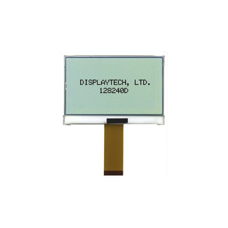 100 pcs - Displaytech 128240D-FC-BW-3 Graphic LCD Display, White on Black, Transflective