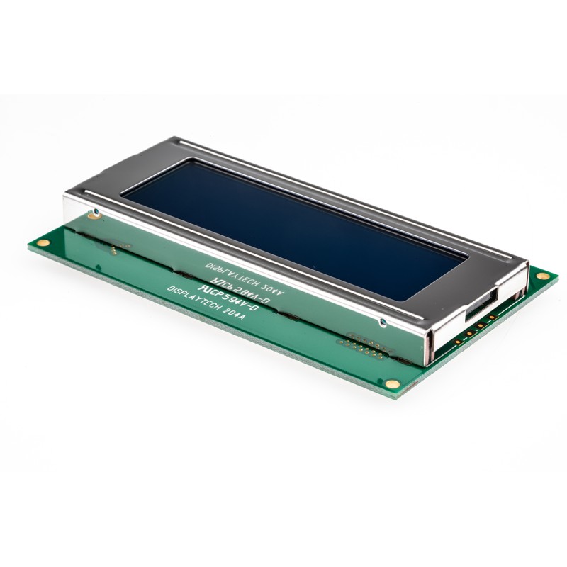 200 pcs - Displaytech 204A-CC-BC-3LP Alphanumeric LCD Display, White on Blue, 4 Rows by 20 Characters, Transflective