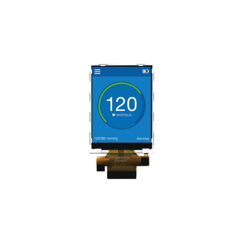 225 pcs - Displaytech DT028ATFT-TS TFT LCD Colour Display / Touch Screen, 2.8in QVGA, 240 x 320pixels