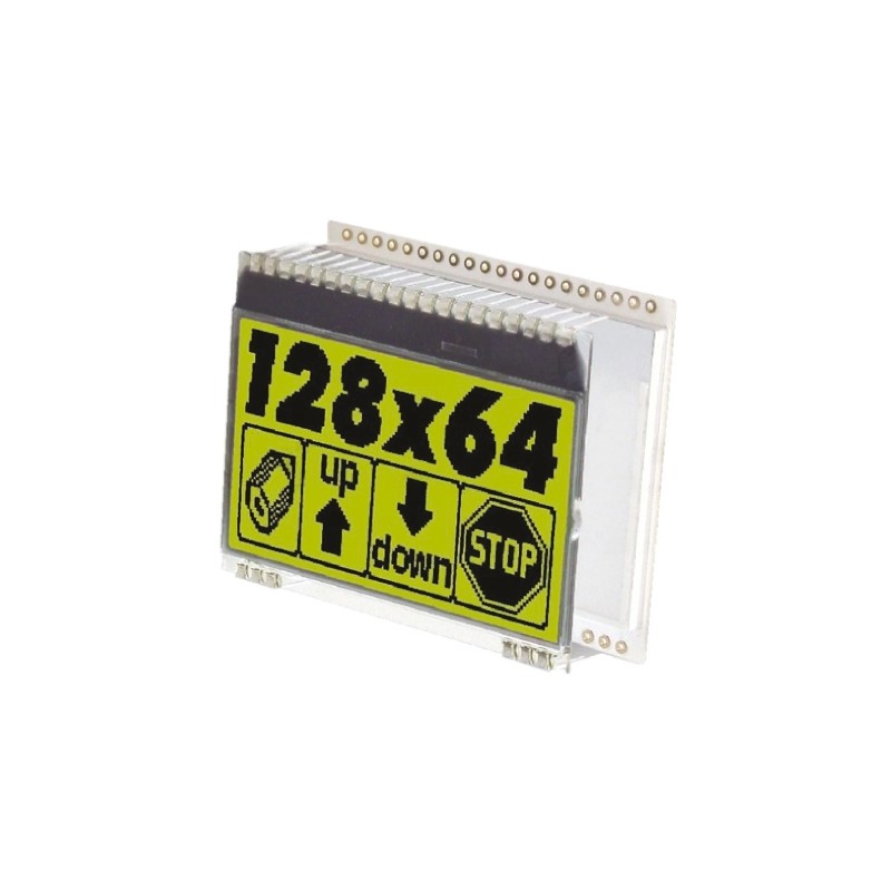 25 pcs - Display Visions EA DOGM128E-6 Graphic LCD Display, Yellow-Green on Black, Transmissive