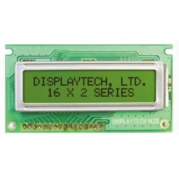 250 pcs - Displaytech 162B-BC-BC Alphanumeric LCD Display, Yellow on Green, 2 Rows by 16 Characters, Transflective
