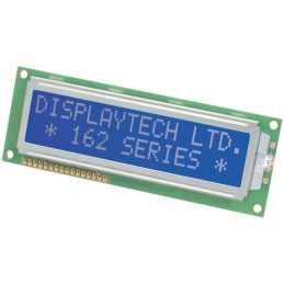 250 pcs - Displaytech 202B-CC-BC-3LP Alphanumeric LCD Display, Black on Blue, 2 Rows by 20 Characters, Transflective