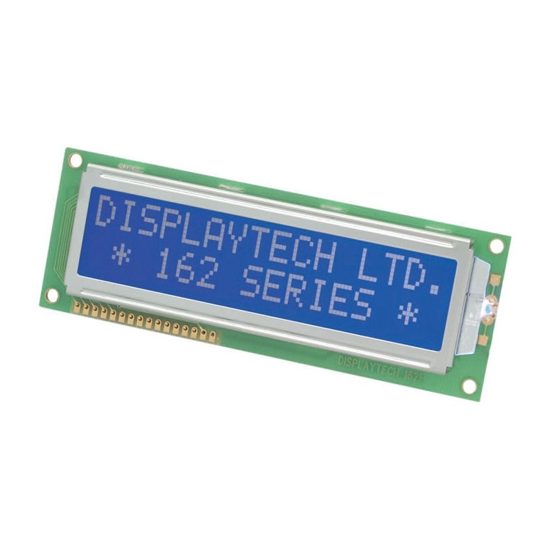 250 pcs - Displaytech 202B-CC-BC-3LP Alphanumeric LCD Display, Black on Blue, 2 Rows by 20 Characters, Transflective