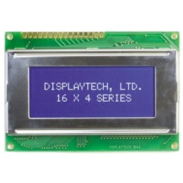 250 pcs - Displaytech 164A-BC-BC Alphanumeric LCD Display, Yellow on Green, 4 Rows by 16 Characters, Transflective