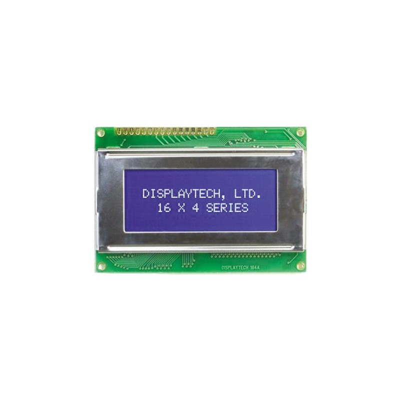 250 pcs - Displaytech 164A-BC-BC Alphanumeric LCD Display, Yellow on Green, 4 Rows by 16 Characters, Transflective