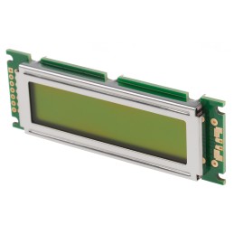 250 pcs - Displaytech 162D-BA-BC Alphanumeric LCD Display, Yellow on Green, 2 Rows by 16 Characters, Reflective