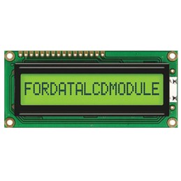 45 pcs - Fordata FC1601E01-FHYYBW-51SE FC Alphanumeric LCD Alphanumeric Display, Green, Yellow on Yellow-Green, 1 Row by 16