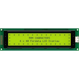 45 pcs - Fordata FC4004A00-FHYYBW-51SE FC Alphanumeric LCD Alphanumeric Display, Green, Yellow on Yellow-Green, 4 Rows by 40
