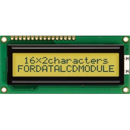 45 pcs - Fordata FC1602N01-FHYYBW-51SE FC Alphanumeric LCD Alphanumeric Display, Green, Yellow on Yellow-Green, 2 Rows by 16