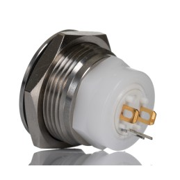 50 pcs - ITW Switches 48M Series Illuminated Push Button Switch, Momentary, Panel Mount, 19.43mm Cutout, SPST, Blue LED, 48V dc,