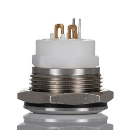 50 pcs - ITW Switches 48M Series Illuminated Push Button Switch, Momentary, Panel Mount, 19.43mm Cutout, SPST, Blue LED, 48V dc,