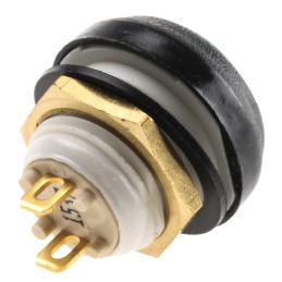 50 pcs - ITW Switches 48 Series Miniature Push Button Switch, Latching, Panel Mount, 13.6mm Cutout, SPST, Clear LED, 48V dc, IP6