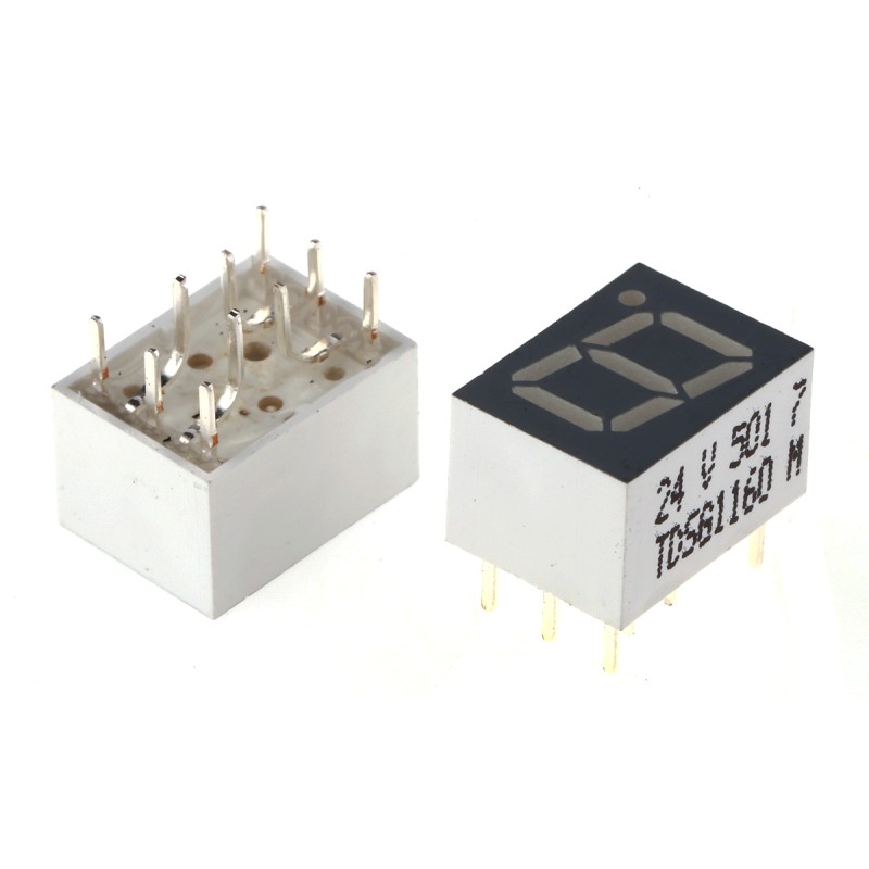 500 pcs - TDSG1160 Vishay 7-Segment LED Display, CC Green 6 mcd RH DP 7mm