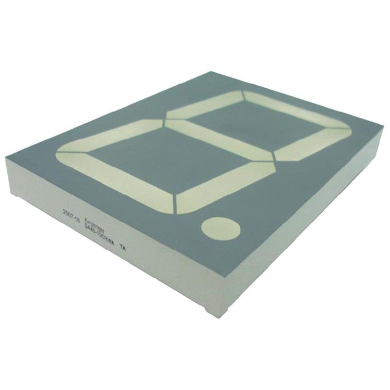6 pcs - SA40-18SURKWA Kingbright 7-Segment LED Display, CA Red 250 mcd RH DP 101mm