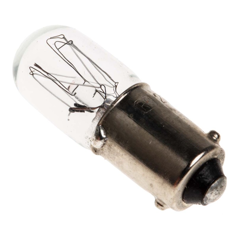 10 pcs - RS PRO BA9s Indicator Light, Clear, 230 V, 13 mA, 1000h
