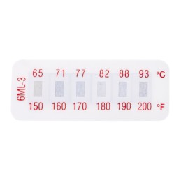 10 pcs - RS PRO Non-Reversible Temperature Sensitive Label, 65°C to 93°C, 6 Levels