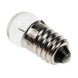 10 pcs - RS PRO E10 Indicator Light, Clear, 2.5 V, 250 mA, 30h