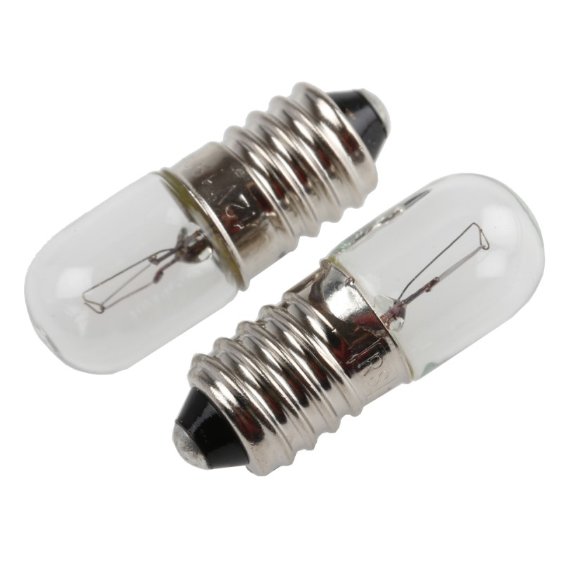 10 pcs - RS PRO E10 Indicator Light, Clear, 12 V, 183 mA, 3000h