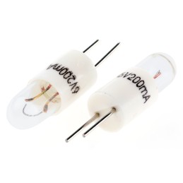 10 pcs - RS PRO Bi-Pin Indicator Light, Clear, 6 V, 200 mA, 1000h