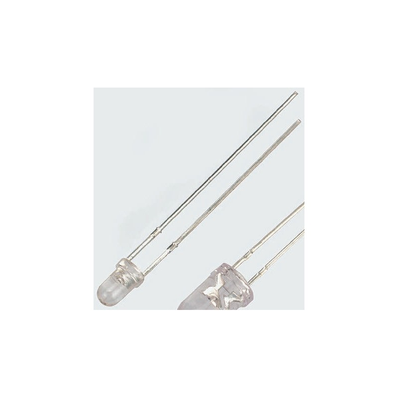 10 pcs - BPW85A Vishay, 50 ° IR + Visible Light Phototransistor, Through Hole 2-Pin 3mm (T-1) package