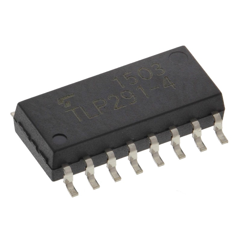10 pcs - Toshiba, TLP291-4(GB-TP,E(T DC Input Phototransistor Output Quad Optocoupler, Surface Mount, 16-Pin SOIC