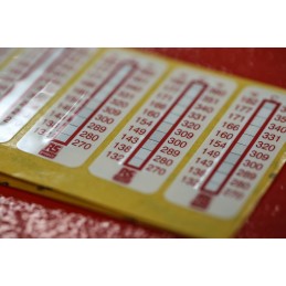 10 pcs - RS PRO Non-Reversible Temperature Sensitive Label, 132°C to 182°C, 10 Levels