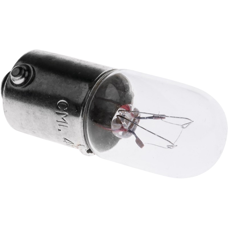 10 pcs - CML Innovative Technologies BA9s Indicator Light, Clear, 48 V, 20 mA, 5000h